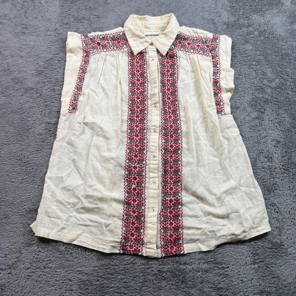 Maison Hotel Mafalda Blouse in Red Wine